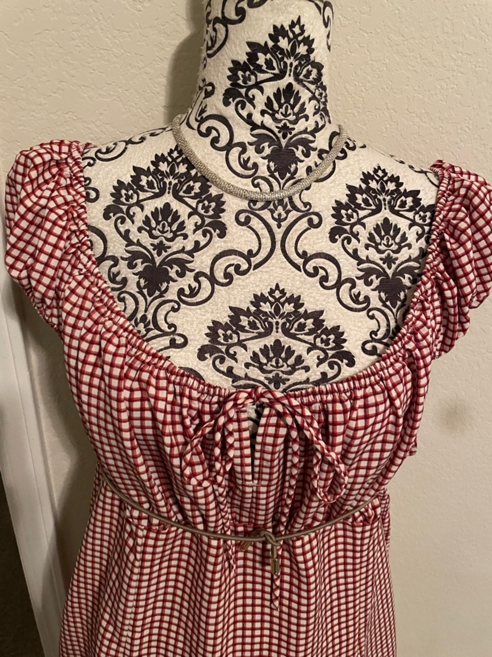 LEVIS Red Gingham Sleeveless Kids Dress - Picture 5 of 8